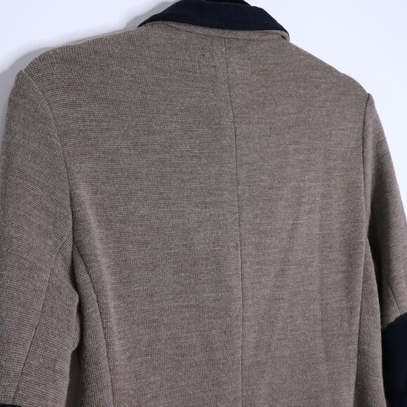 RAG & BONE Fitted Wool Strand Jacket Taupe Elbow Patch Women's M - Picture 8 of 12